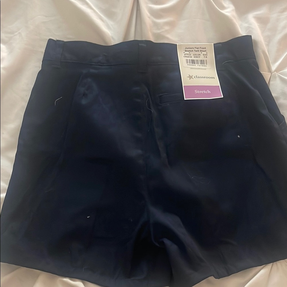 High Waist Blue Shorts for Casual Wear